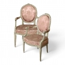 Pair 19th Century French Louis XVI Painted Armchairs