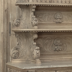 19th Century French Renaissance Hunt Buffet in Stripped Oak