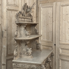 19th Century French Renaissance Hunt Buffet in Stripped Oak