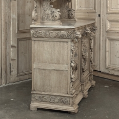 19th Century French Renaissance Hunt Buffet in Stripped Oak
