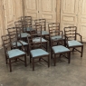 Set of 10 Edwardian Mahogany Dining Chairs includes 2 Armchairs
