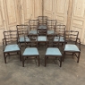 Set of 10 Edwardian Mahogany Dining Chairs includes 2 Armchairs