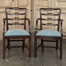 Set of 10 Edwardian Mahogany Dining Chairs includes 2 Armchairs
