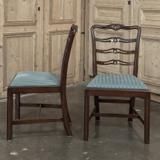Set of 10 Edwardian Mahogany Dining Chairs includes 2 Armchairs
