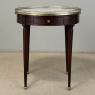 19th Century French Louis XVI Mahogany Marble Top Bouillotte Table