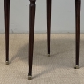 19th Century French Louis XVI Mahogany Marble Top Bouillotte Table