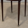 19th Century French Louis XVI Mahogany Marble Top Bouillotte Table