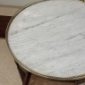 19th Century French Louis XVI Mahogany Marble Top Bouillotte Table