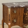 Antique French Louis XVI Marquetry Rouge Marble Top Commode