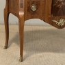 Antique French Louis XVI Marquetry Rouge Marble Top Commode