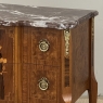 Antique French Louis XVI Marquetry Rouge Marble Top Commode