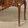 Antique French Louis XVI Marquetry Rouge Marble Top Commode