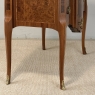 Antique French Louis XVI Marquetry Rouge Marble Top Commode