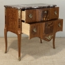 Antique French Louis XVI Marquetry Rouge Marble Top Commode