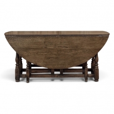 Early 19th Century Antique English Oak Gateleg Dining Table
