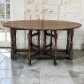 Early 19th Century Antique English Oak Gateleg Dining Table