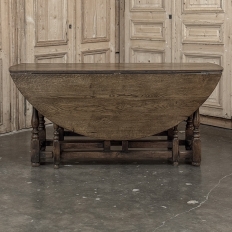 Early 19th Century Antique English Oak Gateleg Dining Table
