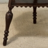 Antique English Nine Sided Carved Oak Spool Leg Occasional Table