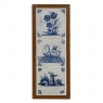 Framed Set of Three 18th Century Dutch Delft Blue and White Tiles