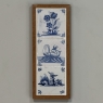 Framed Set of Three 18th Century Dutch Delft Blue and White Tiles