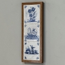 Framed Set of Three 18th Century Dutch Delft Blue and White Tiles