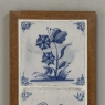 Framed Set of Three 18th Century Dutch Delft Blue and White Tiles