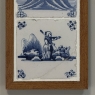 Framed Set of Three 18th Century Dutch Delft Blue and White Tiles