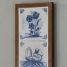 Framed Set of Three 18th Century Dutch Delft Blue and White Tiles