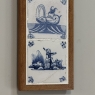 Framed Set of Three 18th Century Dutch Delft Blue and White Tiles