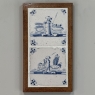 Framed Pair of 18th Century Dutch Delft Blue and White Tiles