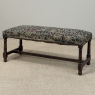 Antique Renaissance Revival Floral Needlepoint Tapestry Bench
