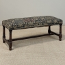 Antique Renaissance Revival Floral Needlepoint Tapestry Bench