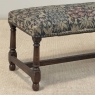 Antique Renaissance Revival Floral Needlepoint Tapestry Bench