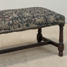 Antique Renaissance Revival Floral Needlepoint Tapestry Bench