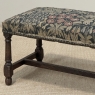 Antique Renaissance Revival Floral Needlepoint Tapestry Bench