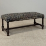 Antique Renaissance Revival Floral Needlepoint Tapestry Bench