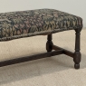 Antique Renaissance Revival Floral Needlepoint Tapestry Bench