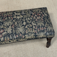 Antique Renaissance Revival Floral Needlepoint Tapestry Bench