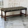 Antique Renaissance Revival Floral Needlepoint Tapestry Bench