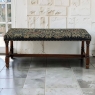 Antique Renaissance Revival Floral Needlepoint Tapestry Bench