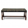 Antique Renaissance Revival Floral Needlepoint Tapestry Bench