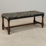 Antique Renaissance Revival Floral Needlepoint Tapestry Bench