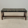 Antique Renaissance Revival Floral Needlepoint Tapestry Bench