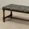 Antique Renaissance Revival Floral Needlepoint Tapestry Bench