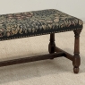 Antique Renaissance Revival Floral Needlepoint Tapestry Bench