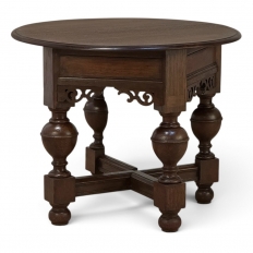 19th Century English Oak Gateleg Drop Leaf Occasional Table