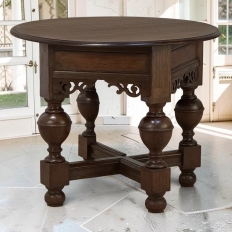 19th Century English Oak Gateleg Drop Leaf Occasional Table