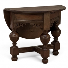 19th Century English Oak Gateleg Drop Leaf Occasional Table