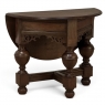 19th Century English Oak Gateleg Drop Leaf Occasional Table