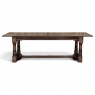 18th Century English Oak Trestle Dining Table with Turned Supports